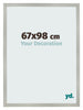 Fotokader 67x98cm Zilver Mat MDF Bologna Voorzijde Maat | Yourdecoration.be