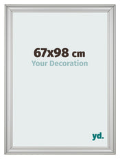 Fotokader 67x98cm Zilver Mat MDF Lazio Voorzijde Maat | Yourdecoration.be