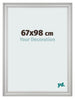 Fotokader 67x98cm Zilver Mat MDF Lazio Voorzijde Maat | Yourdecoration.be