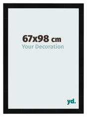 Fotokader 67x98cm Zwart Hoogglans MDF Pisa Voorzijde Maat | Yourdecoration.be