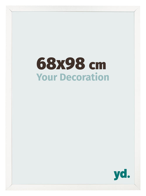 Fotokader 68x98 cm Wit Hoogglans MDF Bologna Voorzijde Maat | Yourdecoration.be