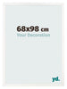 Fotokader 68x98 cm Wit Hoogglans MDF Bologna Voorzijde Maat | Yourdecoration.be