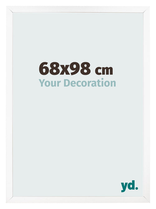 Fotokader 68x98 cm Wit Mat MDF Bologna Voorzijde Maat | Yourdecoration.be