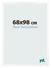 Fotokader 68x98 cm Wit Mat MDF Bologna Voorzijde Maat | Yourdecoration.be