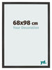 Fotokader 68x98 cm Zwart Mat MDF Bologna Voorzijde Maat | Yourdecoration.be