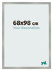 Fotokader 68x98cm Aluminium Geborsteld MDF Bologna Voorzijde Maat | Yourdecoration.be