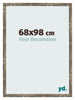 Fotokader 68x98cm Blauw Goud Gemeleerd MDF Bologna Voorzijde Maat | Yourdecoration.be