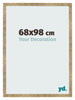 Fotokader 68x98cm Goud Antiek MDF Bologna Voorzijde Maat | Yourdecoration.be