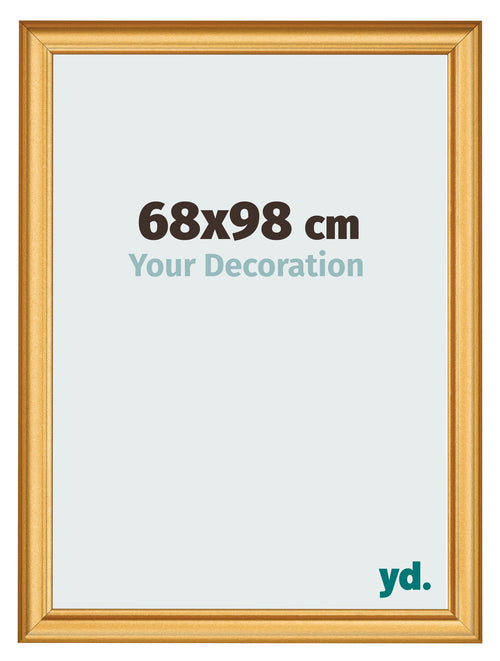 Fotokader 68x98cm Goud Mat MDF Lazio Voorzijde Maat | Yourdecoration.be