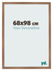 Fotokader 68x98cm Koper Decor MDF Bologna Voorzijde Maat | Yourdecoration.be