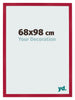 Fotokader 68x98cm Rood MDF Bologna Voorzijde Maat | Yourdecoration.be