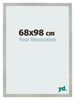 Fotokader 68x98cm Zilver Mat MDF Bologna Voorzijde Maat | Yourdecoration.be