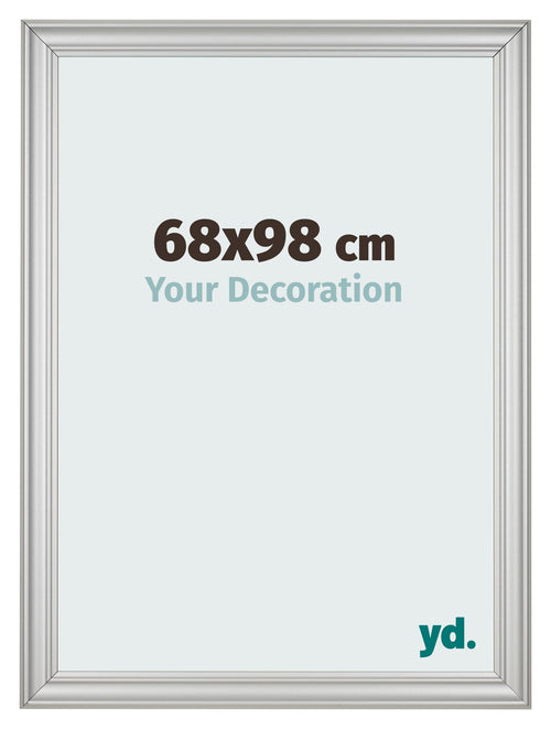 Fotokader 68x98cm Zilver Mat MDF Lazio Voorzijde Maat | Yourdecoration.be