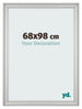 Fotokader 68x98cm Zilver Mat MDF Lazio Voorzijde Maat | Yourdecoration.be