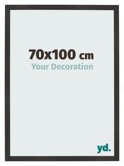 Fotokader 70x100 cm Zwart Mat MDF Bologna Voorzijde Maat | Yourdecoration.be