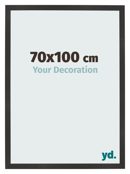 Fotokader 70x100 cm Zwart Mat MDF Bologna Voorzijde Maat | Yourdecoration.be