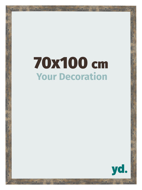 Fotokader 70x100cm Blauw Goud Gemeleerd MDF Bologna Voorzijde Maat | Yourdecoration.be