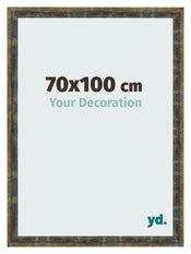Fotokader 70x100cm Blauw Goud Gemeleerd MDF Pisa Voorzijde Maat | Yourdecoration.be