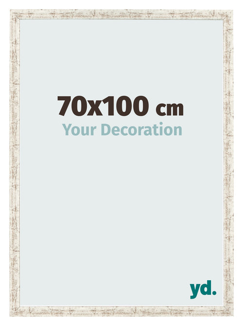 Fotokader 70x100cm Wit Vintage MDF Bologna Voorzijde Maat | Yourdecoration.be
