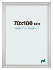 Fotokader 70x100cm Zilver Mat MDF Lazio Voorzijde Maat | Yourdecoration.be