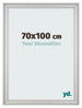 Fotokader 70x100cm Zilver Mat MDF Lazio Voorzijde Maat | Yourdecoration.be