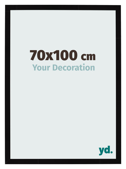 Fotokader 70x100cm Zwart Hoogglans MDF Bologna Voorzijde Maat | Yourdecoration.be