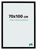Fotokader 70x100cm Zwart Hoogglans MDF Bologna Voorzijde Maat | Yourdecoration.be