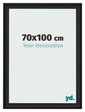 Fotokader 70x100cm Zwart Houtnerf MDF Lazio Voorzijde Maat | Yourdecoration.be