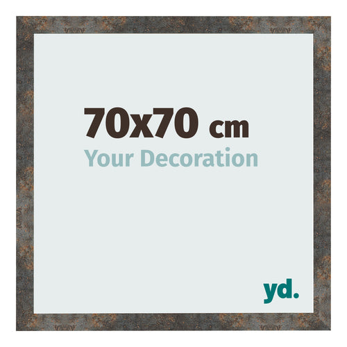 Fotokader 70x70 cm Geoxideerd Metaal MDF Bologna Voorzijde Maat | Yourdecoration.be