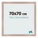 Fotokader 70x70 cm Oudroze MDF Bologna Voorzijde Maat | Yourdecoration.be