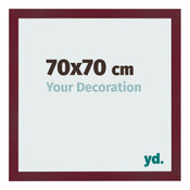 Fotokader 70x70 cm Wijnrood Geveegd MDF Bologna Voorzijde Maat | Yourdecoration.be