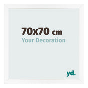 Fotokader 70x70 cm Wit Mat MDF Bologna Voorzijde Maat | Yourdecoration.be