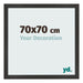 Fotokader 70x70 cm Zwart Mat MDF Bologna Voorzijde Maat | Yourdecoration.be