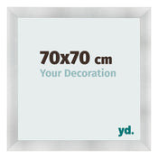 Fotokader 70x70cm Aluminium Geborsteld MDF Pisa Voorzijde Maat | Yourdecoration.be