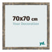 Fotokader 70x70cm Blauw Goud Gemeleerd MDF Bologna Voorzijde Maat | Yourdecoration.be