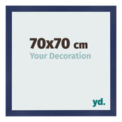 Fotokader 70x70cm Donkerblauw Geveegd MDF Bologna Voorzijde Maat | Yourdecoration.be