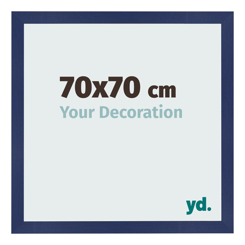 Fotokader 70x70cm Donkerblauw Geveegd MDF Bologna Voorzijde Maat | Yourdecoration.be