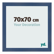 Fotokader 70x70cm Donkerblauw Geveegd MDF Pisa Voorzijde Maat | Yourdecoration.be