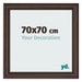 Fotokader 70x70cm Eiken Donker MDF Lazio Voorzijde Maat | Yourdecoration.be