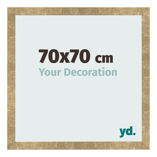 Fotokader 70x70cm Goud Antiek MDF Bologna Voorzijde Maat | Yourdecoration.be
