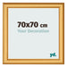 Fotokader 70x70cm Goud Mat MDF Lazio Voorzijde Maat | Yourdecoration.be