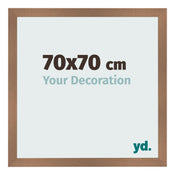 Fotokader 70x70cm Koper Decor MDF Bologna Voorzijde Maat | Yourdecoration.be
