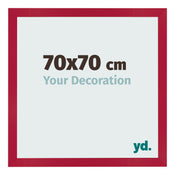 Fotokader 70x70cm Rood MDF Bologna Voorzijde Maat | Yourdecoration.be