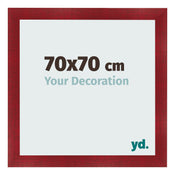 Fotokader 70x70cm Wijnrood Geveegd MDF Pisa Voorzijde Maat | Yourdecoration.be