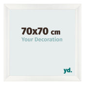 Fotokader 70x70cm Wit Geveegd MDF Pisa Voorzijde Maat | Yourdecoration.be