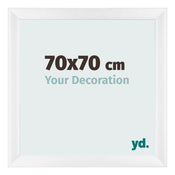 Fotokader 70x70cm Wit Hoogglans MDF Pisa Voorzijde Maat | Yourdecoration.be