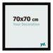Fotokader 70x70cm Zwart Hoogglans MDF Bologna Voorzijde Maat | Yourdecoration.be