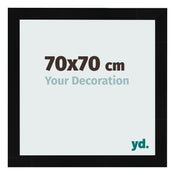 Fotokader 70x70cm Zwart Hoogglans MDF Pisa Voorzijde Maat | Yourdecoration.be