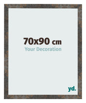 Fotokader 70x90 cm Geoxideerd Metaal MDF Bologna Voorzijde Maat | Yourdecoration.be