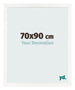 Fotokader 70x90 cm Wit Hoogglans MDF Bologna Voorzijde Maat | Yourdecoration.be